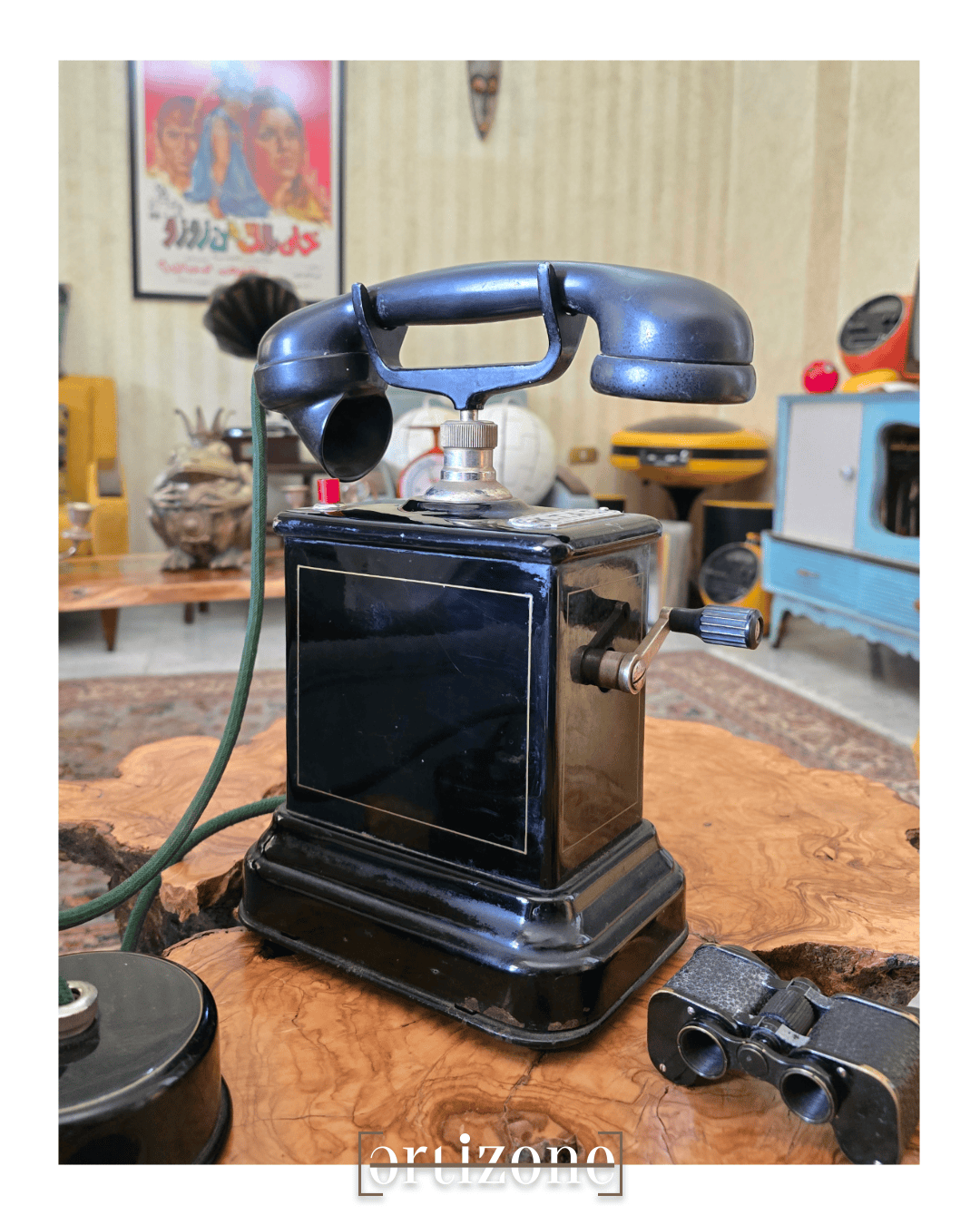 Antique Danish Hand Crank Telephone 