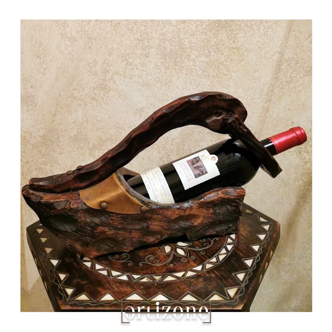 Rustic Wooden Wine Holder