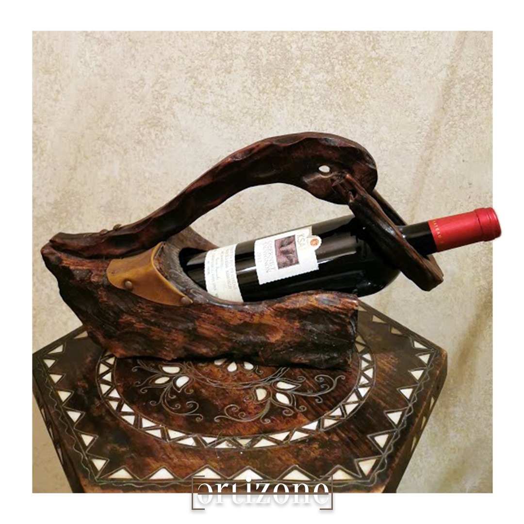 Rustic Wooden Wine Holder