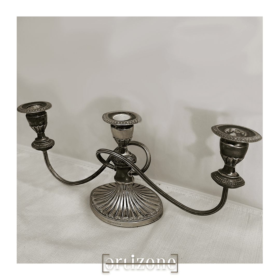 Falstaff Vintage Silver Candelabra Set of 2