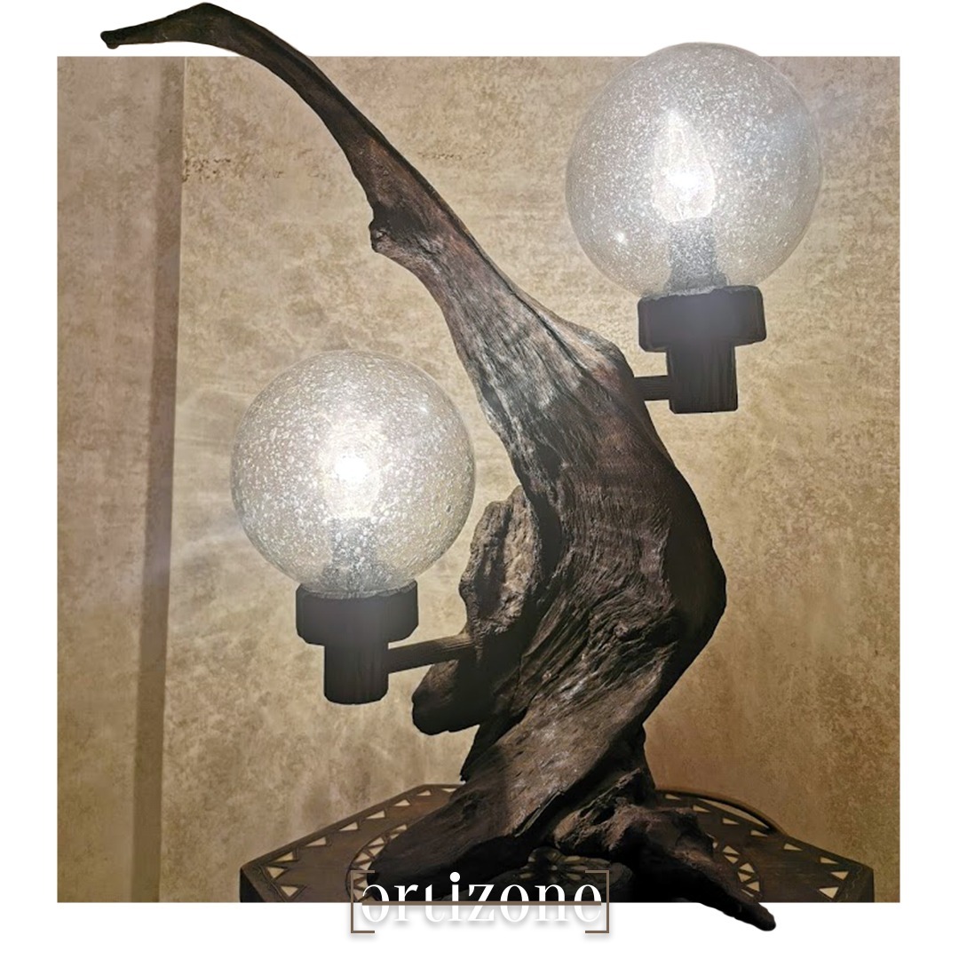 Rustic Driftwood Table Lamp