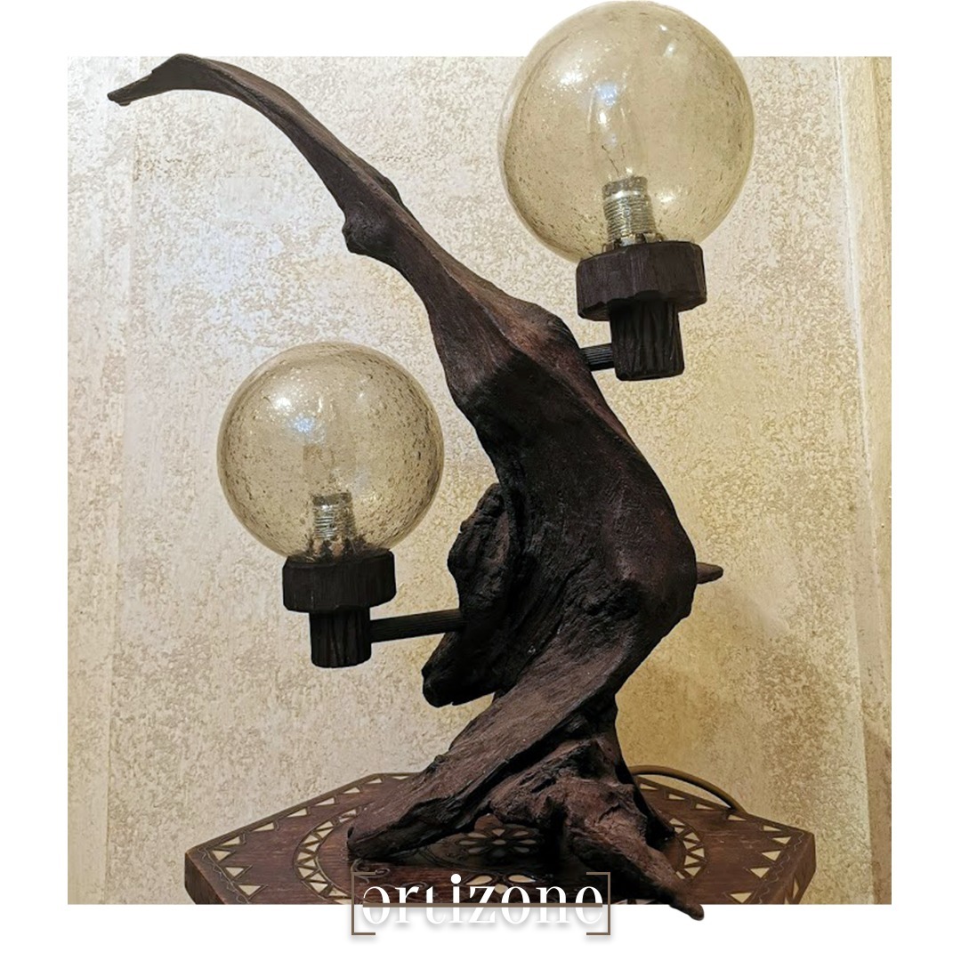 Rustic Driftwood Table Lamp