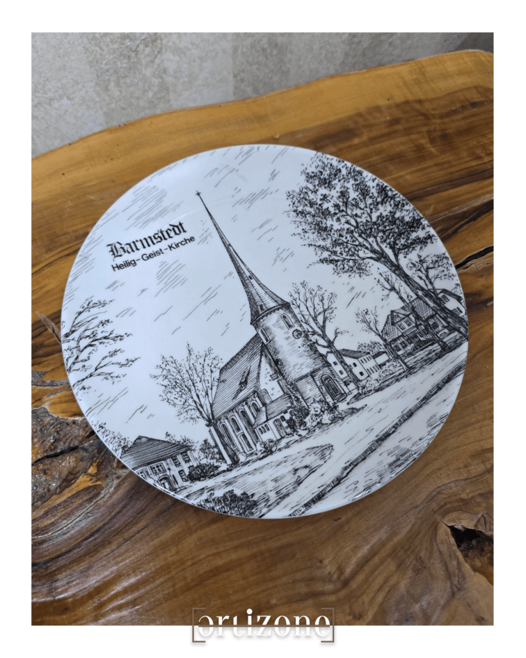 Decorative Plate with Barnstedt Heilige-Geist-Kirche Design