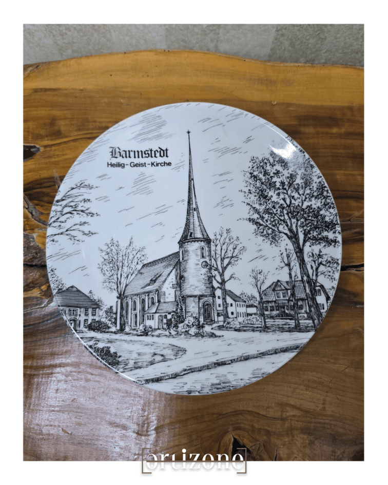 Decorative Plate with Barnstedt Heilige-Geist-Kirche Design