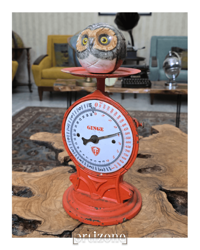 Vintage Red Weighing Scale