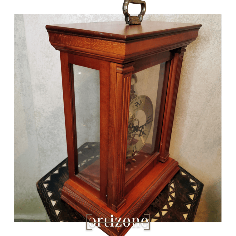 Vintage Wooden/Skeleton Rossonero Mantel Clock