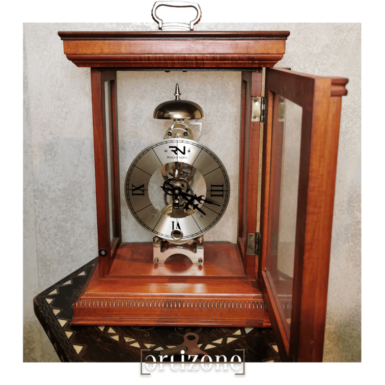 Vintage Wooden/Skeleton Rossonero Mantel Clock