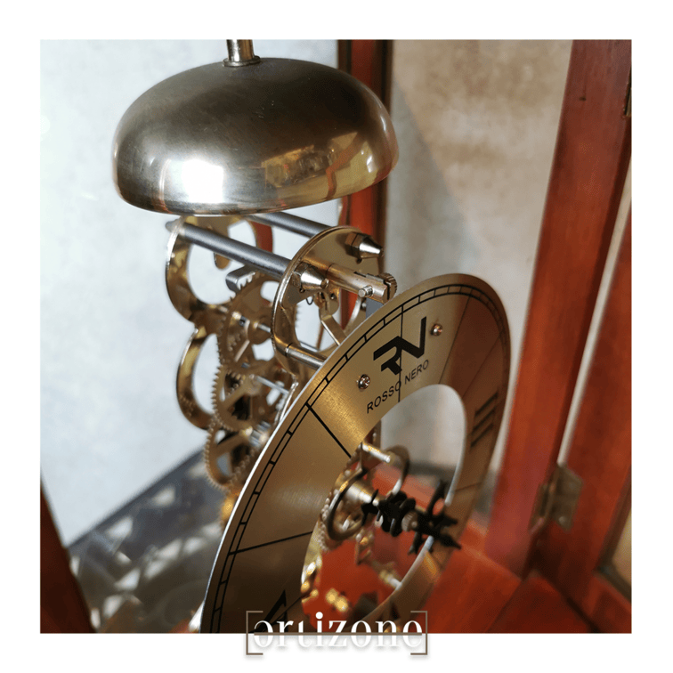 Vintage Wooden/Skeleton Rossonero Mantel Clock