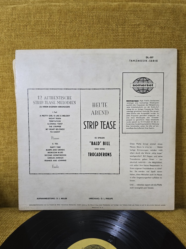 Music to Strip Vinyl record 