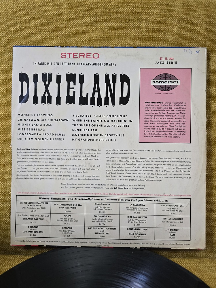 Dixieland Le Jazz Hot by The Left Bank Bearcats Vinyl Record