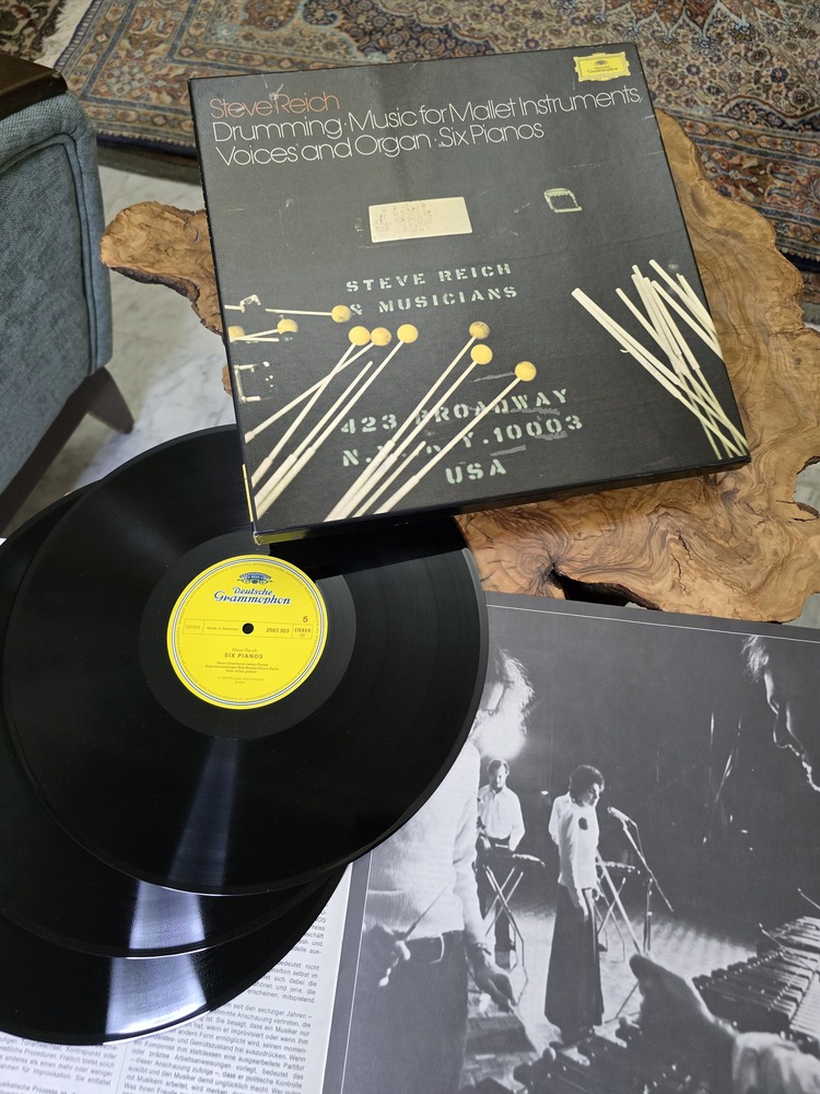 Vinyl Record: Steve Reich - Drumming, Music for Mallet Instruments, Voices and Organ, Six Pianos