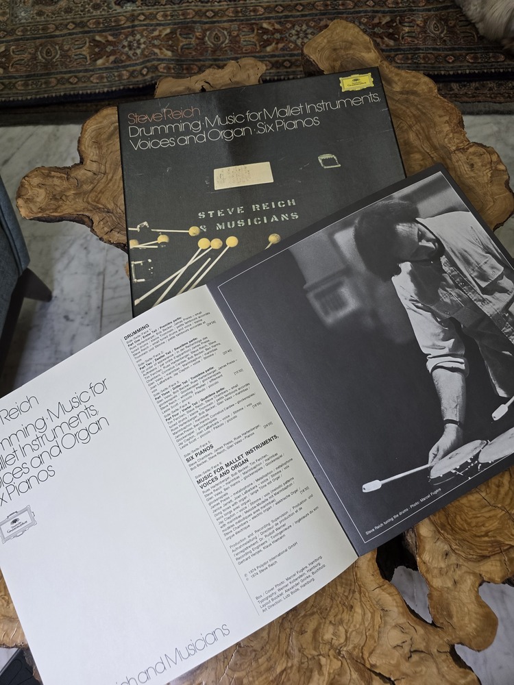 Vinyl Record: Steve Reich - Drumming, Music for Mallet Instruments, Voices and Organ, Six Pianos