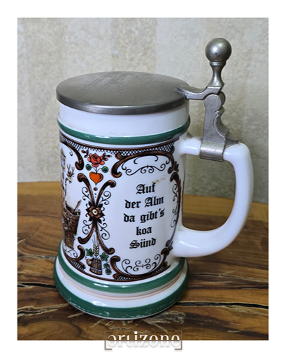 Vintage German Opaline Beer Stein /Mug