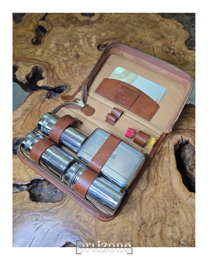 Vintage Leather Travel Set