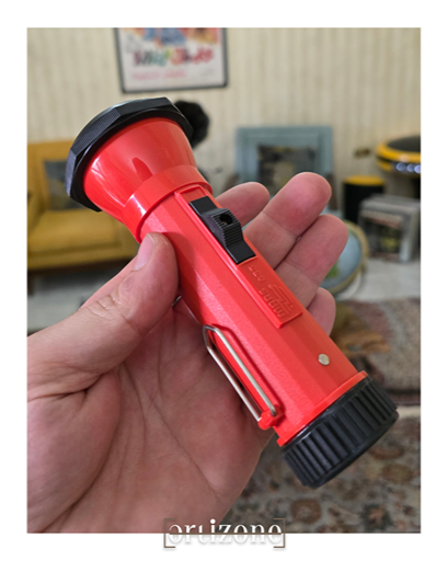 Vintage Handheld Red Flashlight