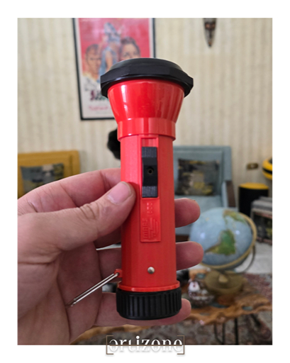 Vintage Handheld Red Flashlight