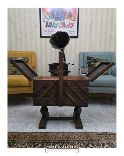 Vintage Wooden Sewing Box