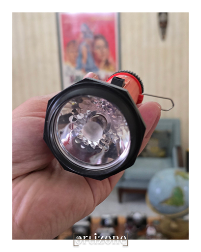 Vintage Handheld Red Flashlight