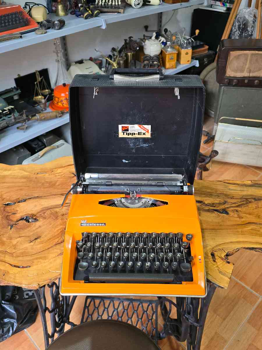 Triumph Contessa Vintage Orange Typewriter