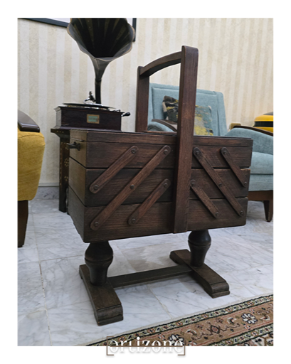 Vintage Wooden Sewing Box