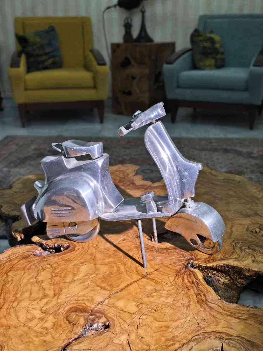 Aluminum Vespa scooter figurine