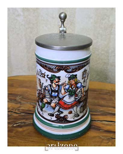 Vintage German Opaline Beer Stein /Mug
