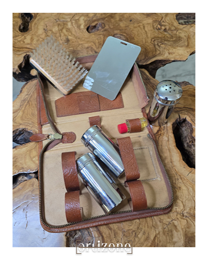 Vintage Leather Travel Set