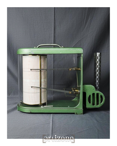 Vintage Thermo-Hygrograph – Unique Green Design