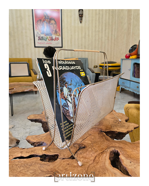 Vintage Metal Magazine Rack