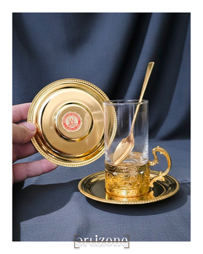 FEINGOLD - AUFLAGE DORÉ OR FIN tea glass set