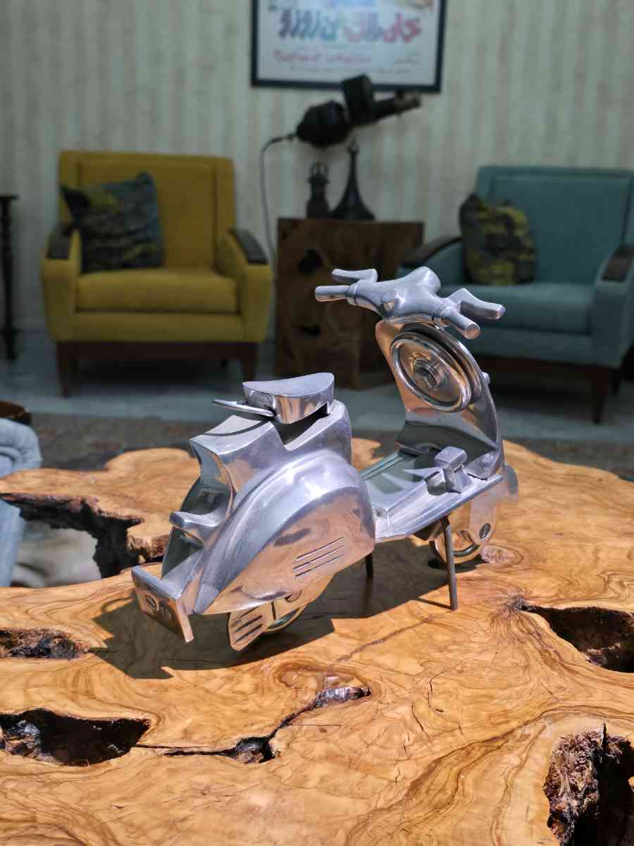 Aluminum Vespa scooter figurine