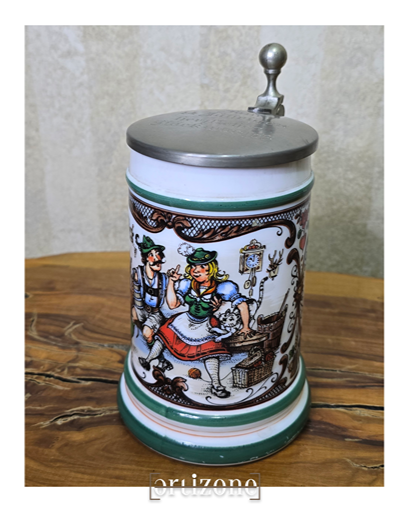 Vintage German Opaline Beer Stein /Mug