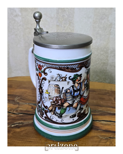 Vintage German Opaline Beer Stein /Mug