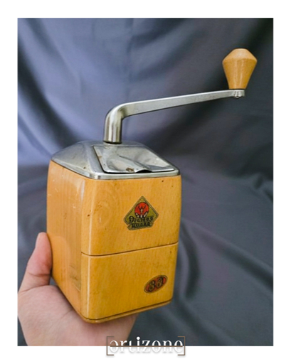 Vintage Wooden Coffee Grinder - W