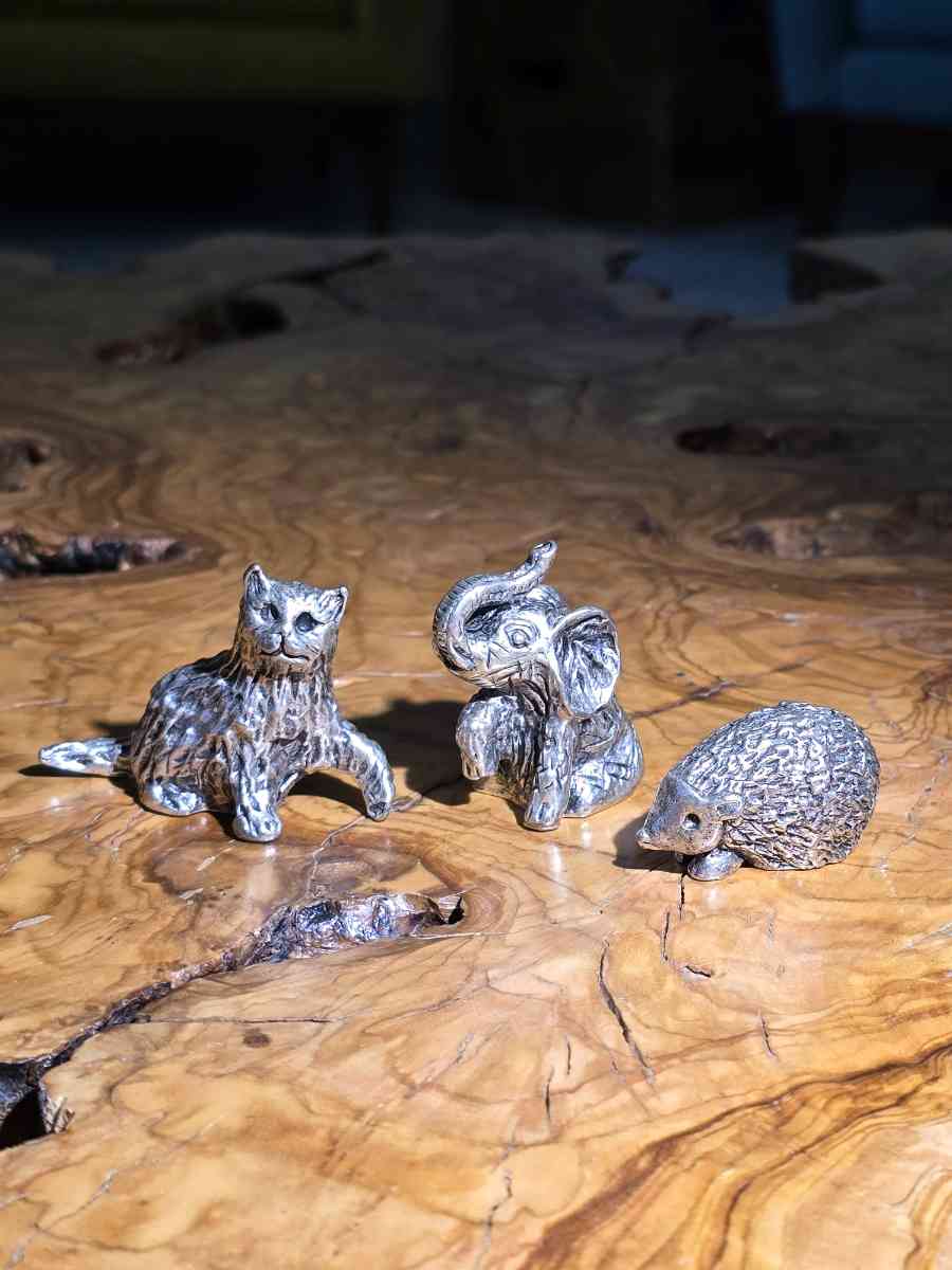 Miniature Animal Figurine Set (low grade silver)