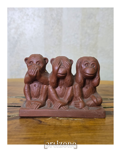 Vintage GOEBEL Ceramic 3 Monkeys Figurine, Germany, 1956