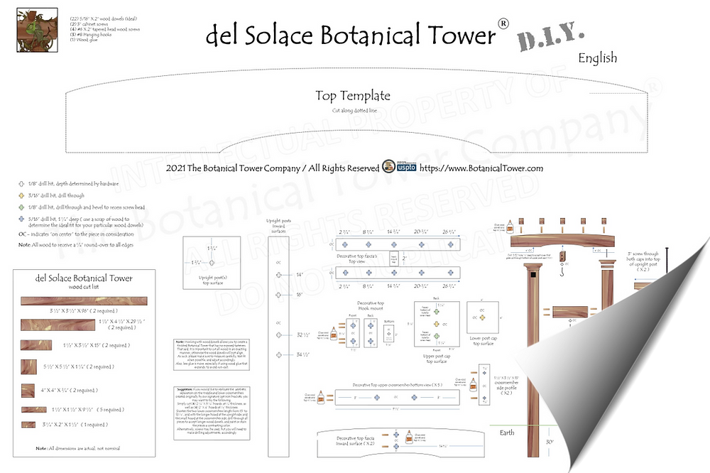 del Solace Botanical Tower DIY Blueprint - English