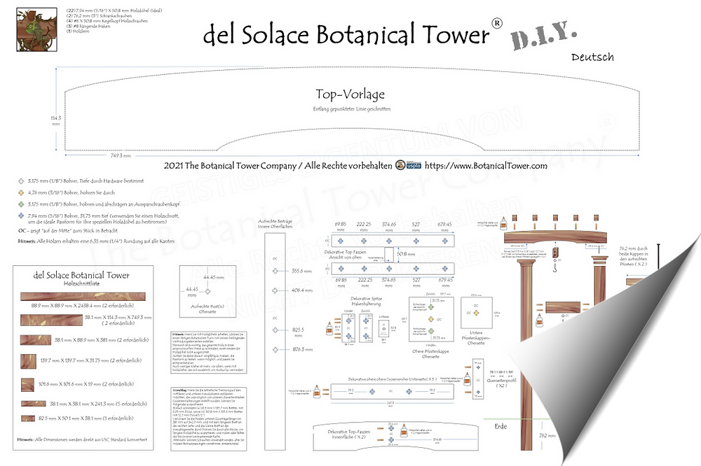 del Solace Botanical Tower DIY Blueprint - German