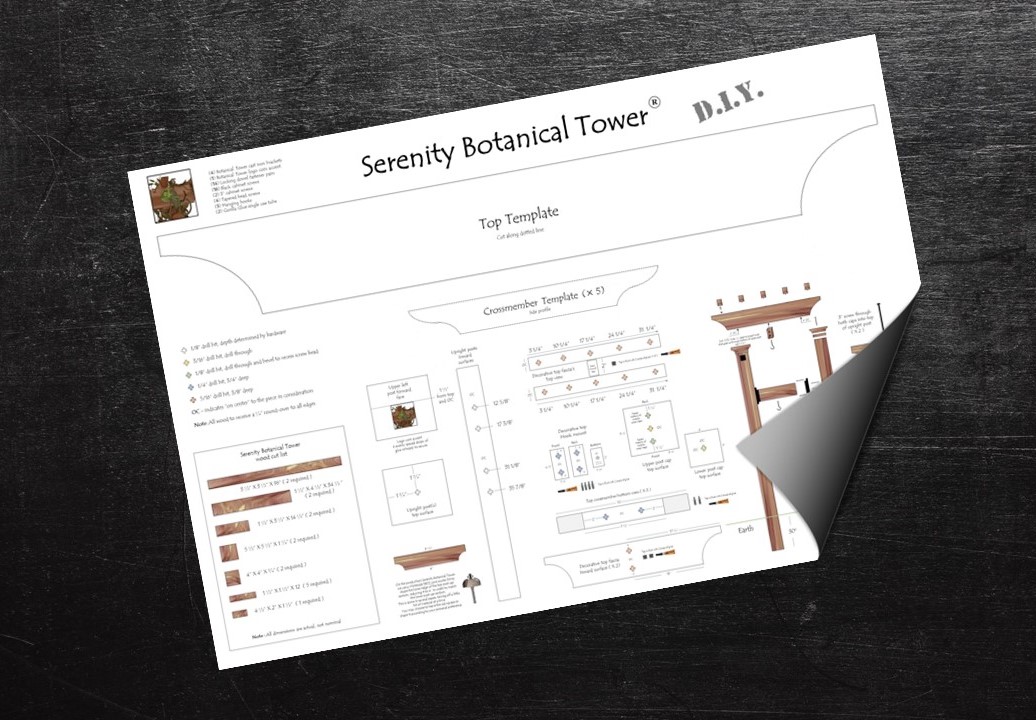 Serenity Botanical Tower DIY Blueprint