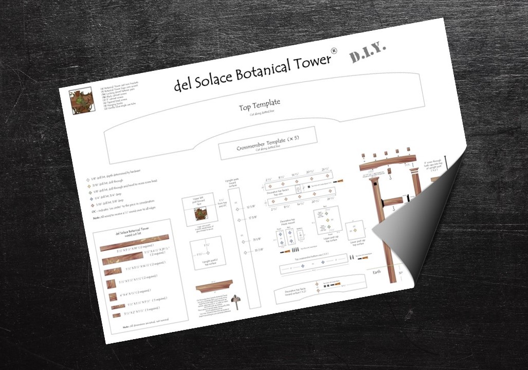 del Solace Botanical Tower DIY Blueprint
