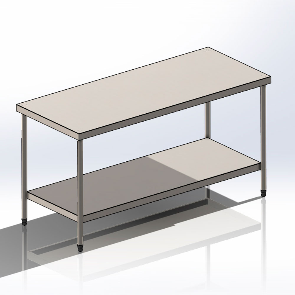 Mesa Lisa Aço Inox
