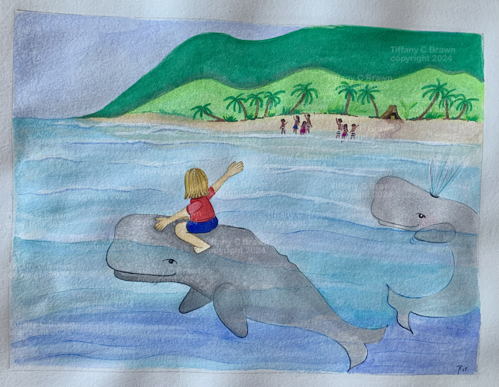 Whale riding fun!
