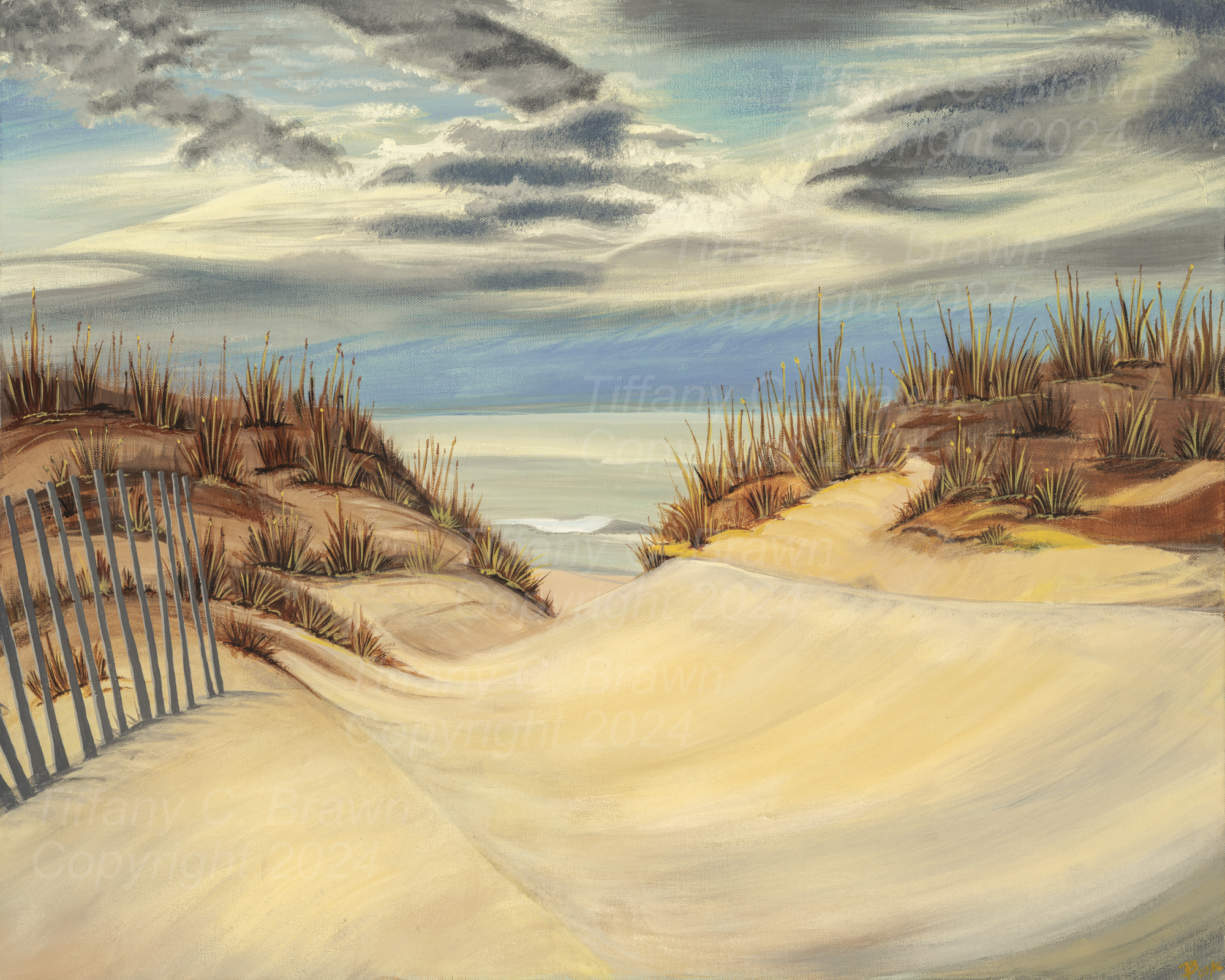 Coastal Sand Dunes Painting
