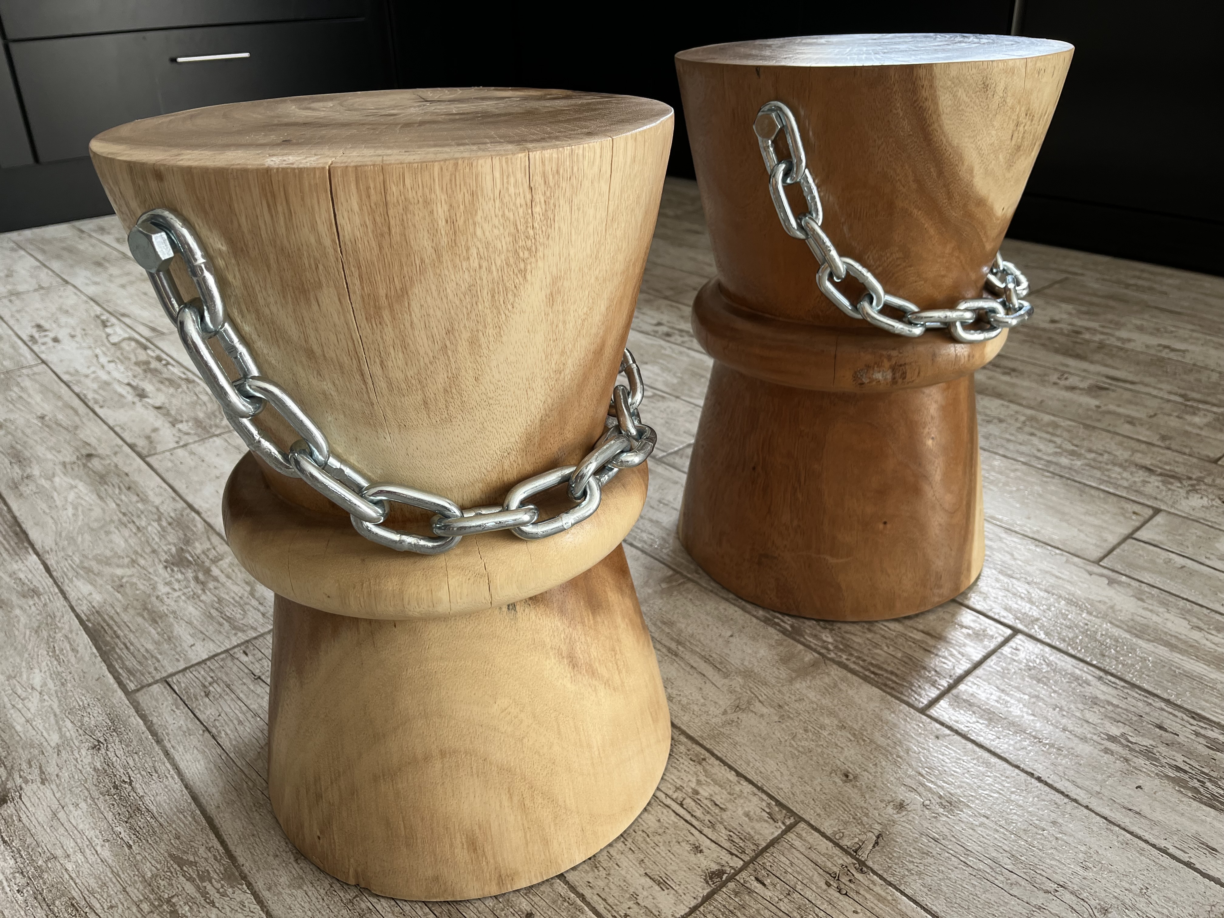 Lot de Deux Tabourets Rondinmaillon