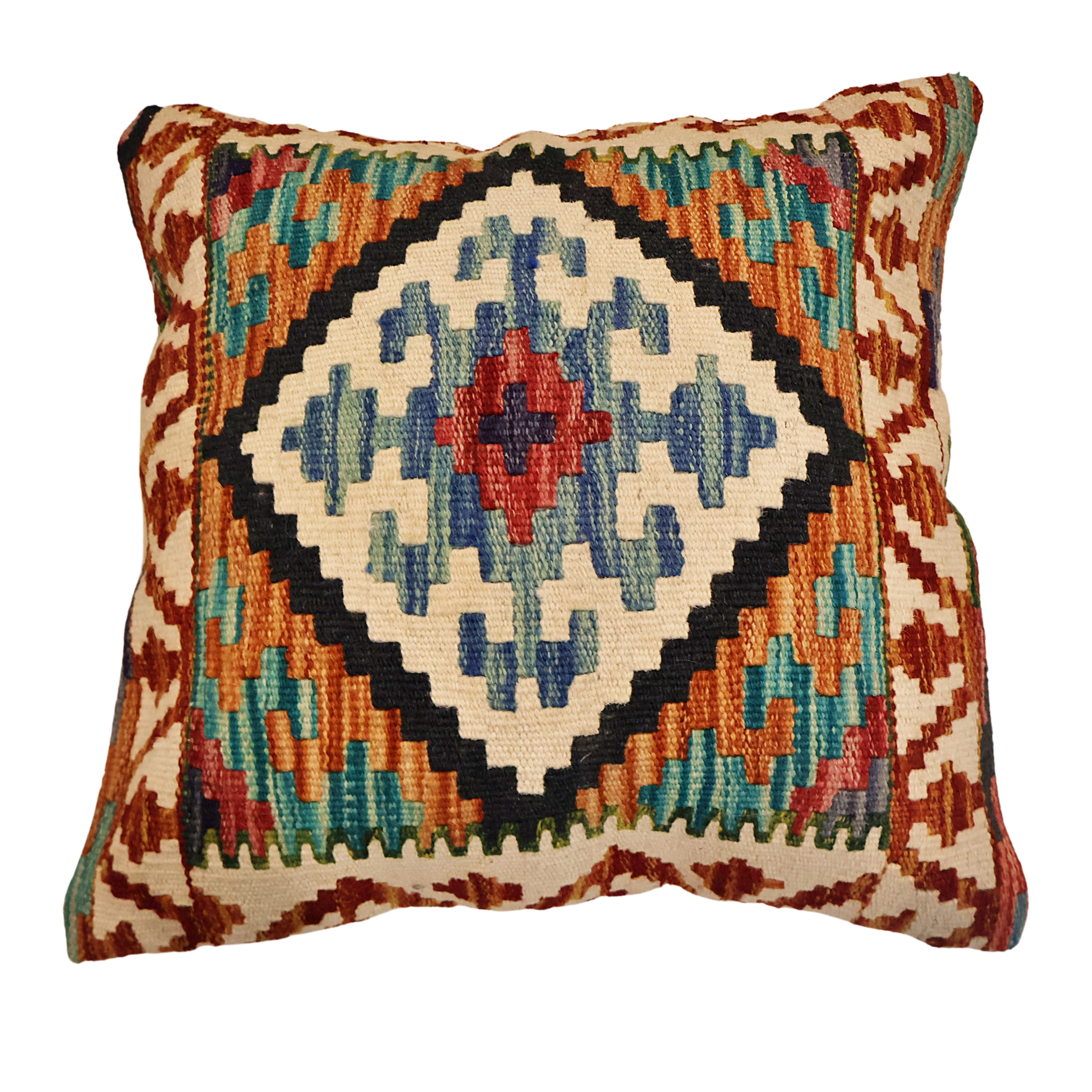 Baltistan Kilim Cushion - Sunrise Pattern