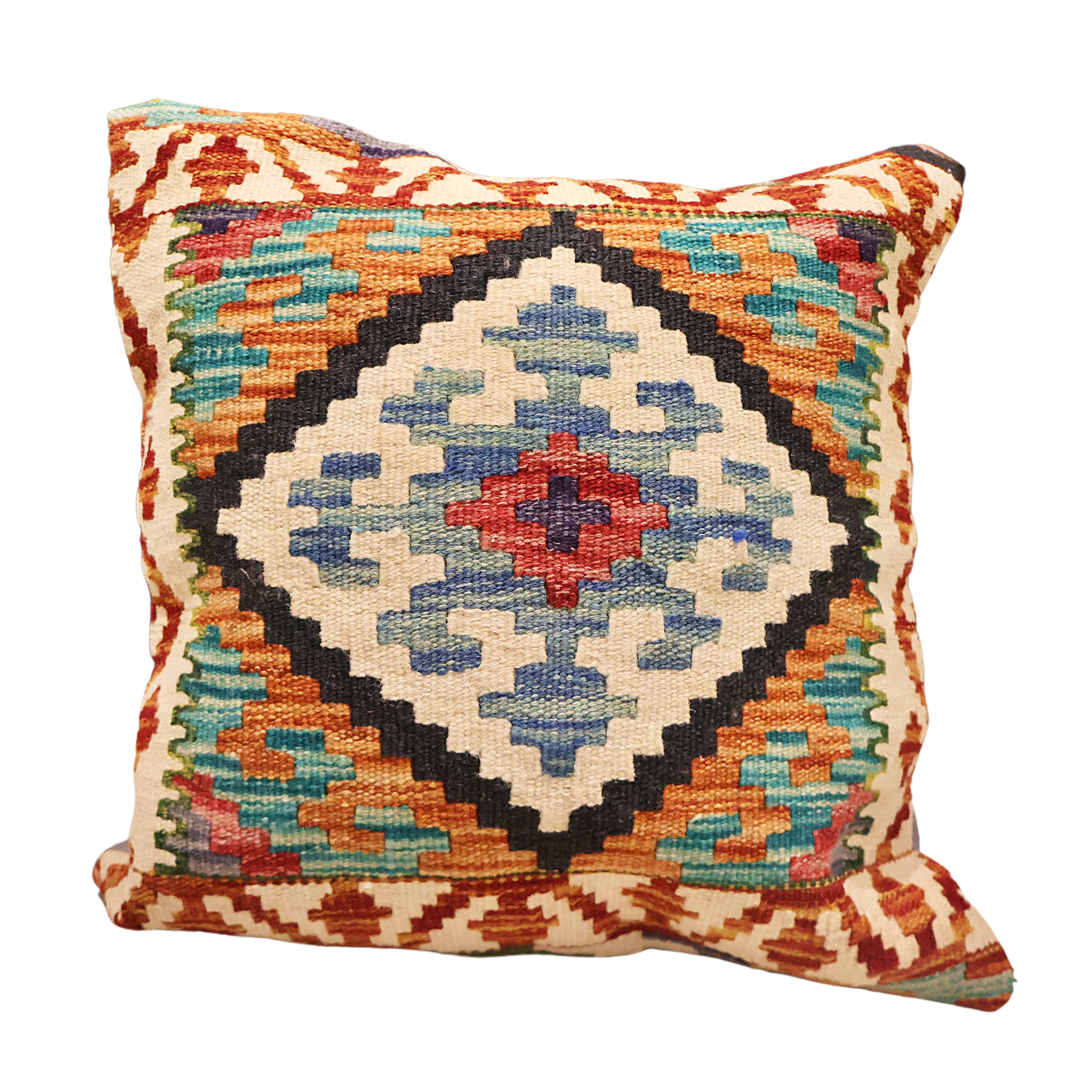 Baltistan Kilim Cushion - Sunrise Pattern