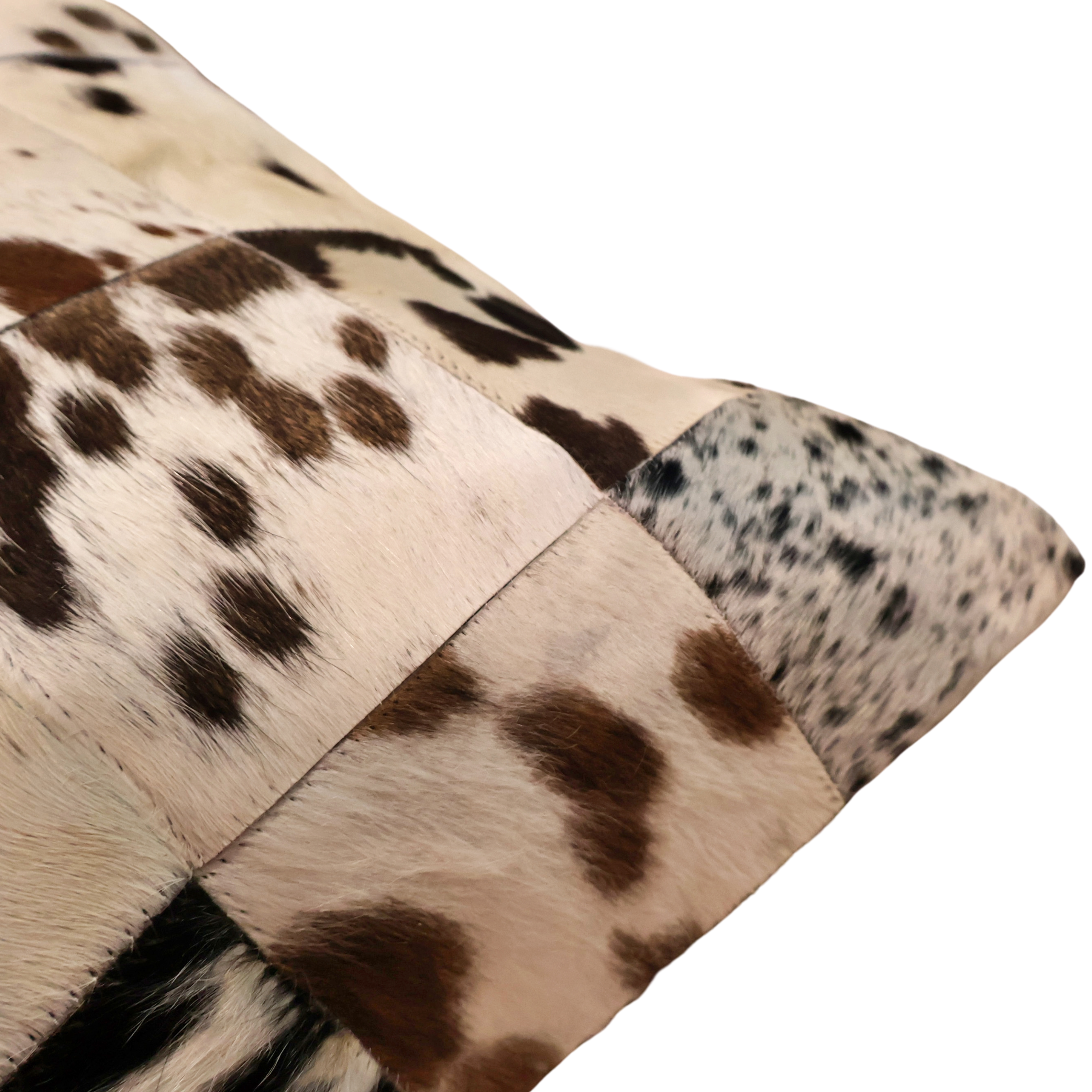 Cowhide Patch Cushion