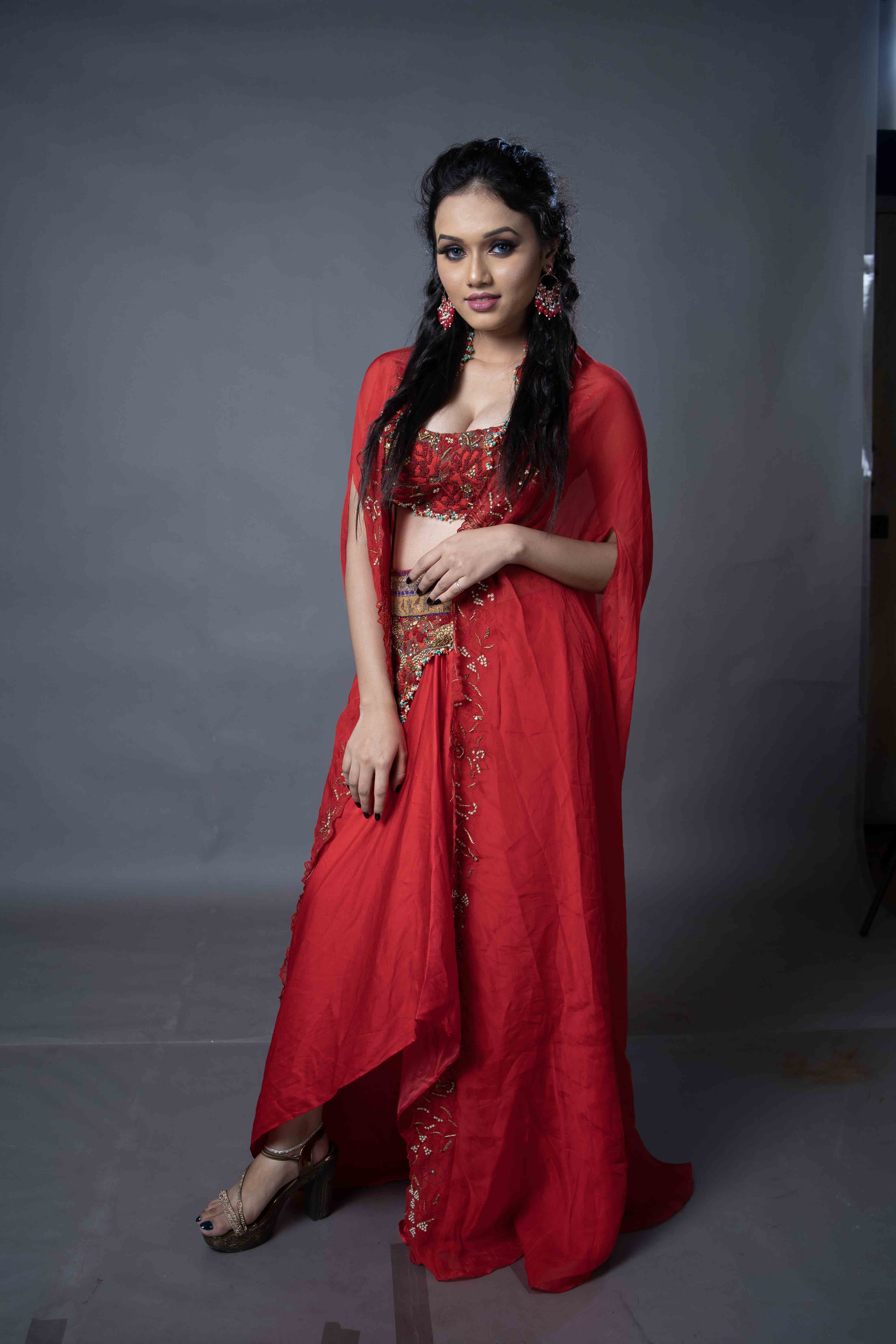 Red 3 pic dress 