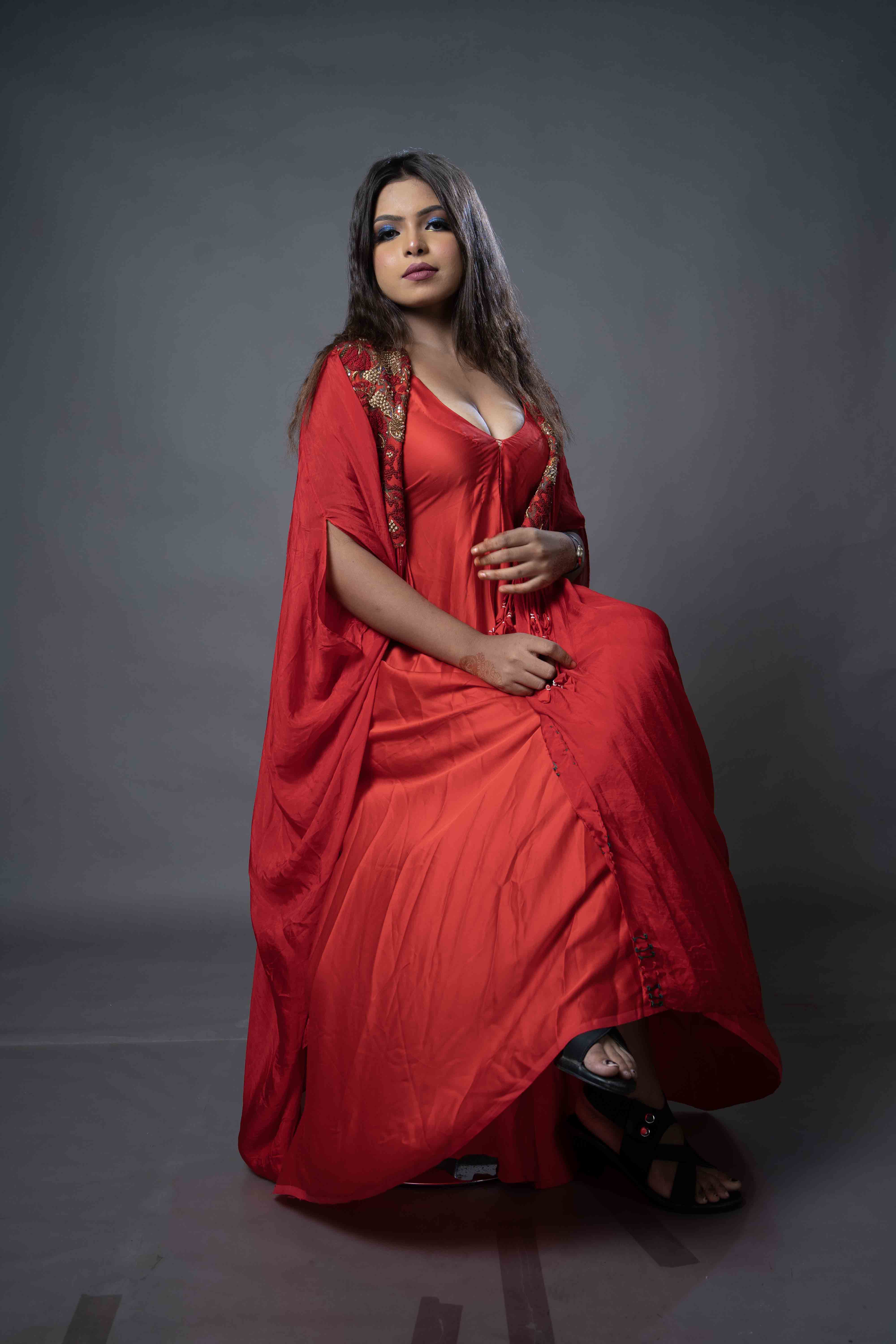 Red full dress 