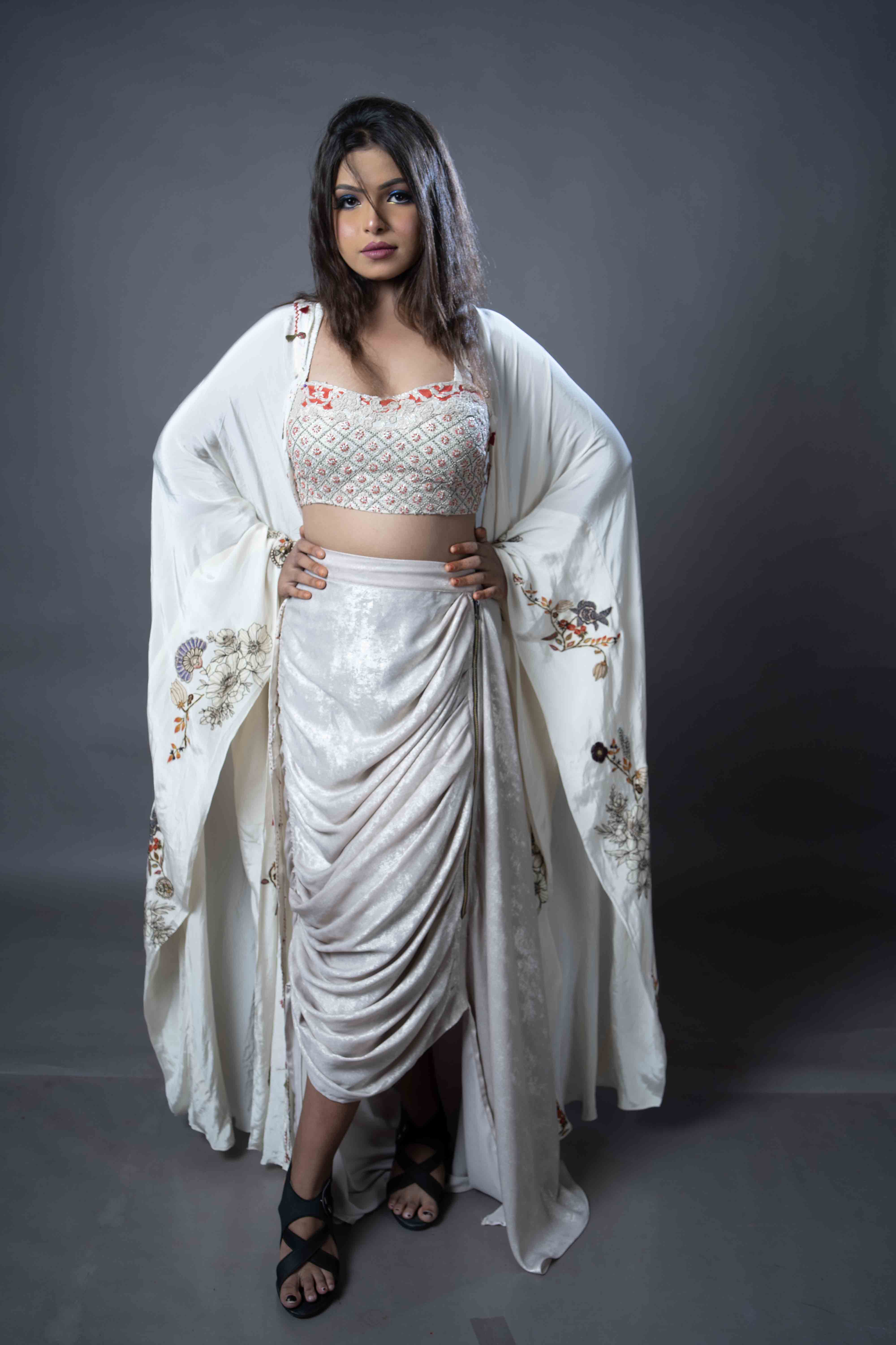 white long dress
